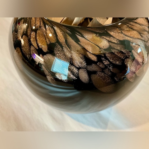 Beautiful decorative bowl/decorative piece in black with sparkly brown glitter - Picture 12 of 12